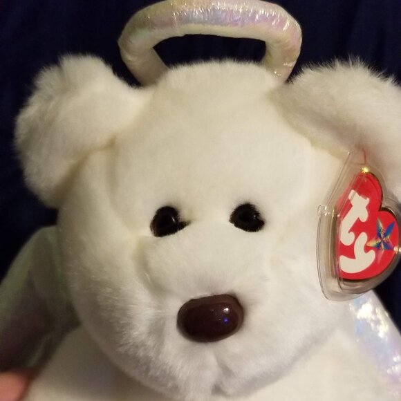 Ty Halo Bear Beanie Buddy, NWT - Picture 2 of 10